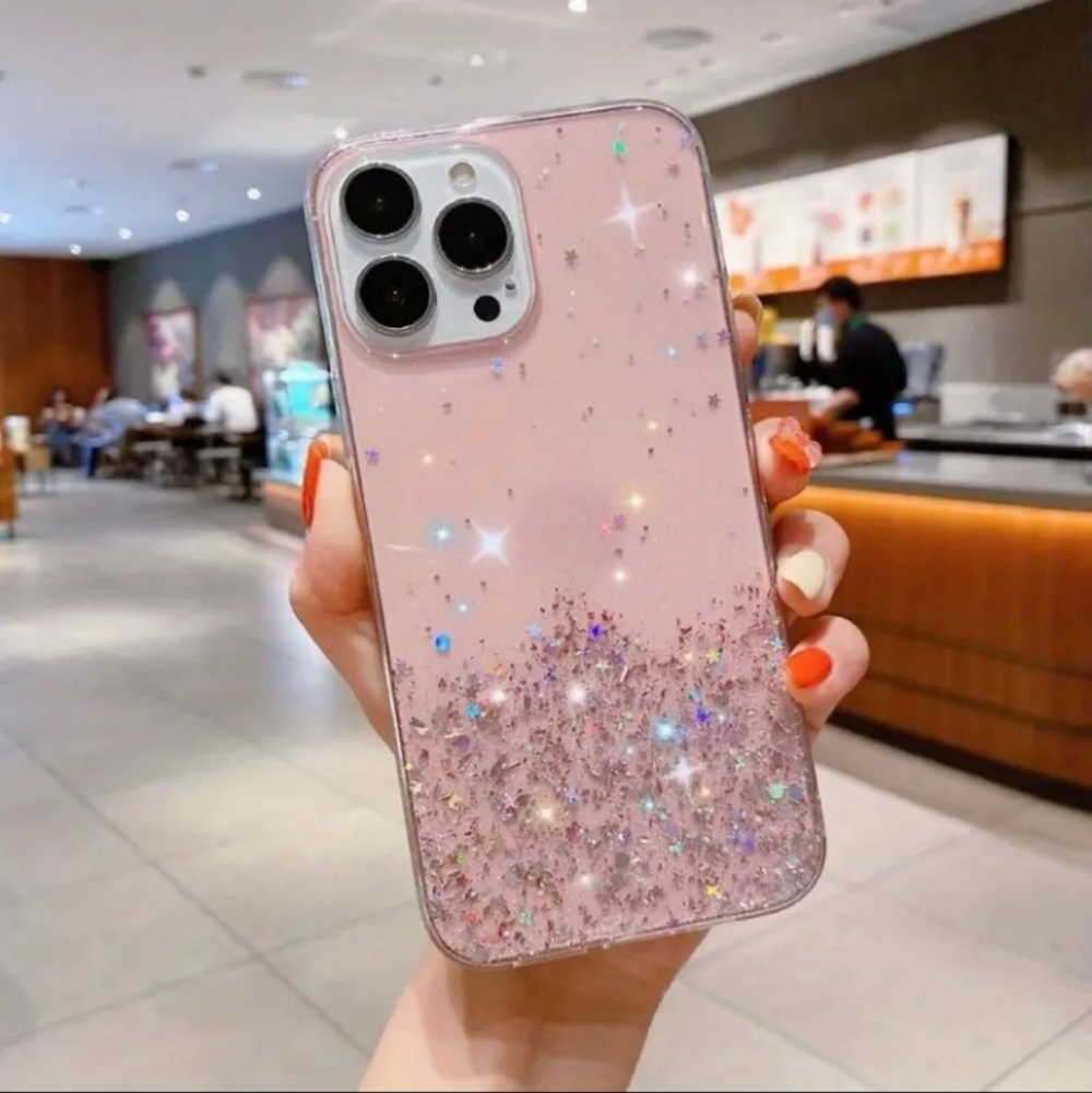 iPhone 11 pro max Pink  Glitter Fitted Case Silicone Protective Skin